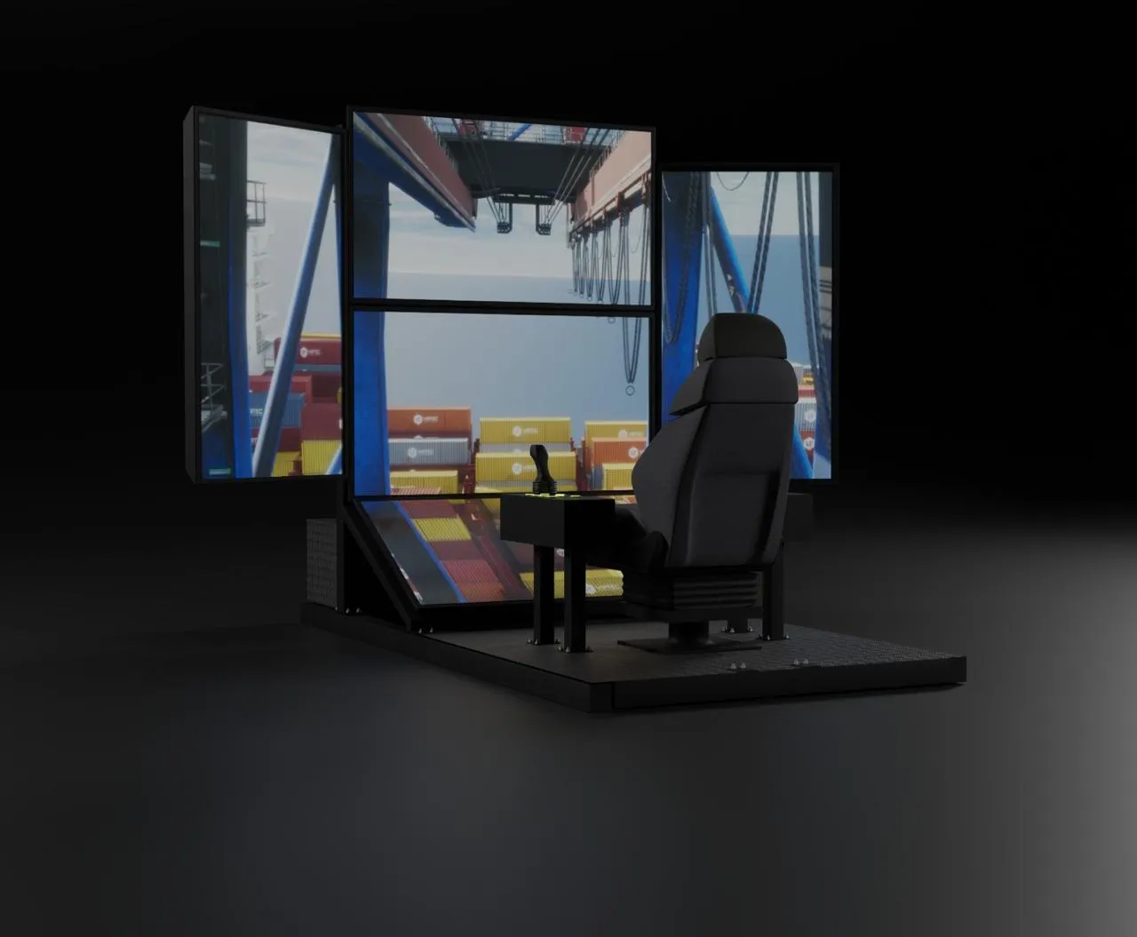 Presentation render of the simulator rig